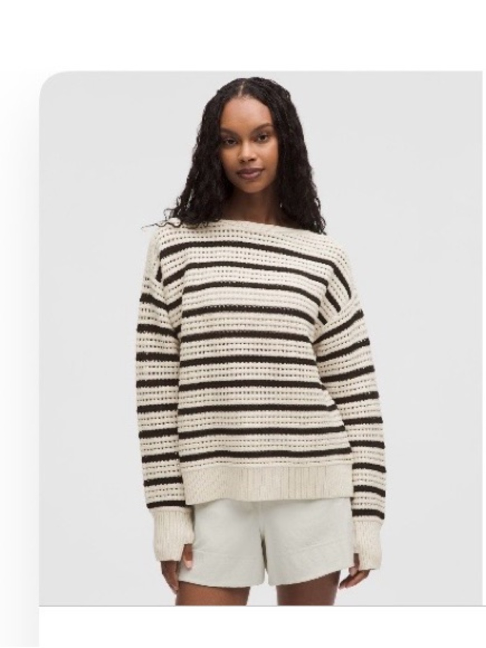lululemon athletica cotton crochet pullover
